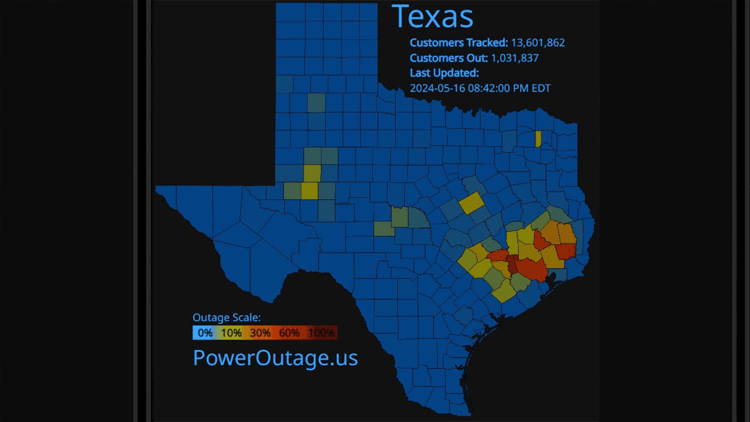 Texas Power Outage Map