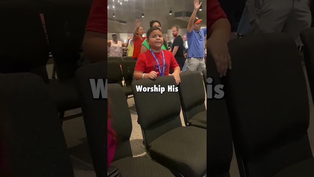 Little Boy Worships to Bless The Lord, Oh My Soul