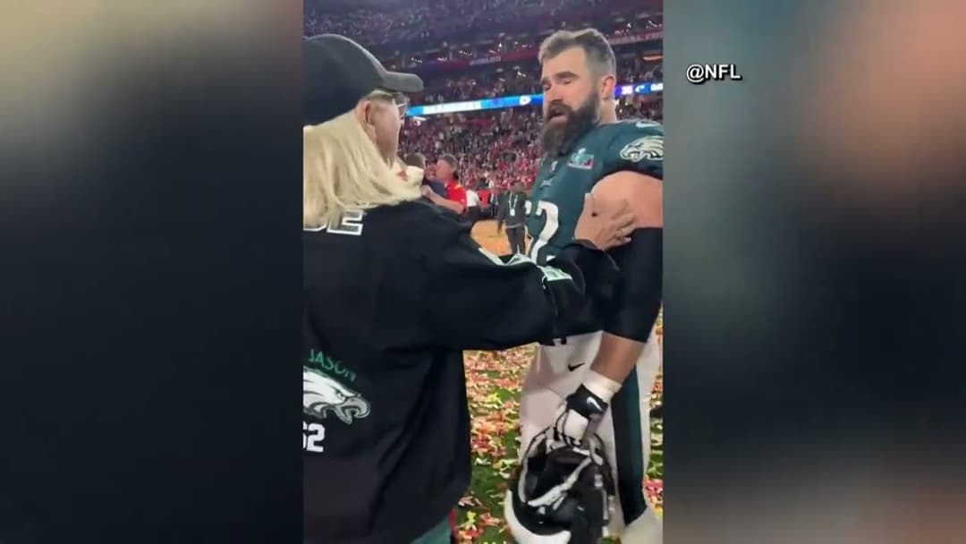 Super Hug from Mom after the Big Game